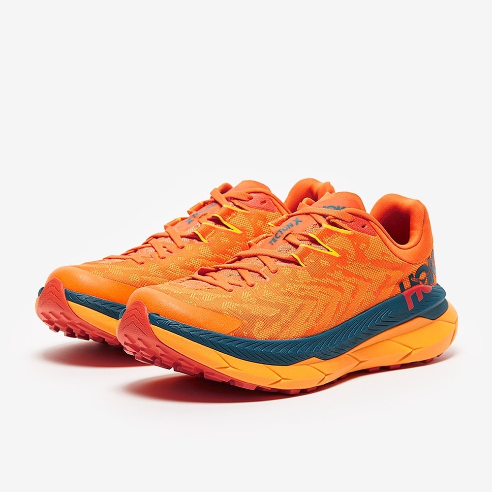Promo Sample Like New <20 mi HOKA TECTON X VIBRAM CARBON PLATE Orange/Blue W5.5